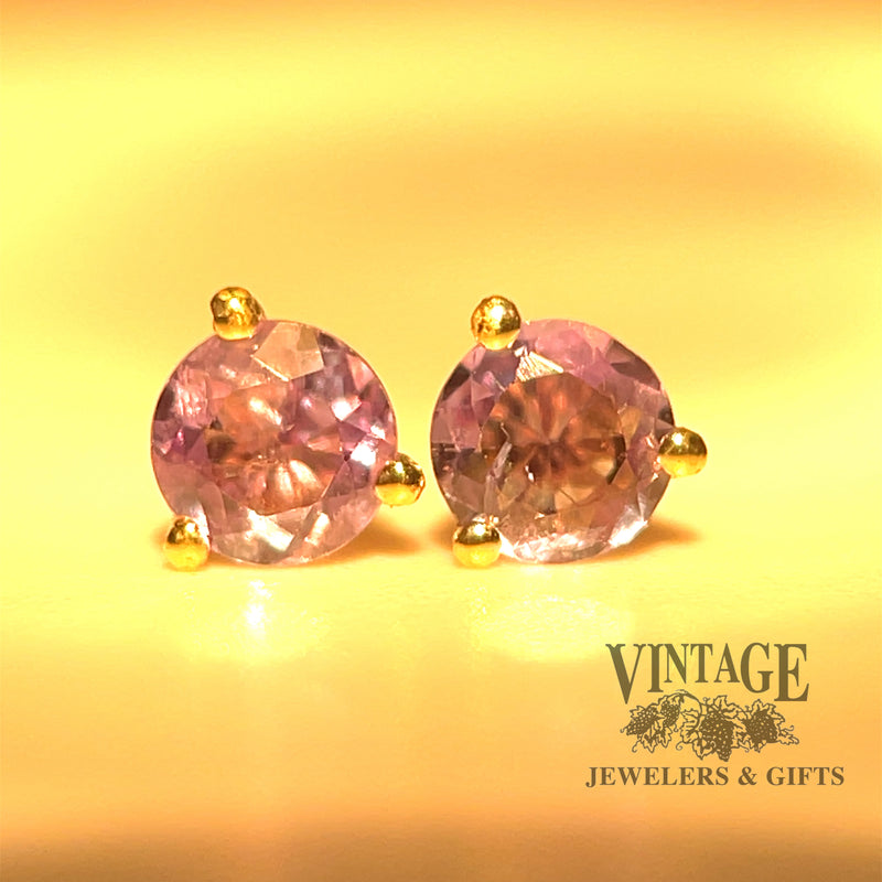 .46 CTW Natural alexandrite 14ky gold stud earrings