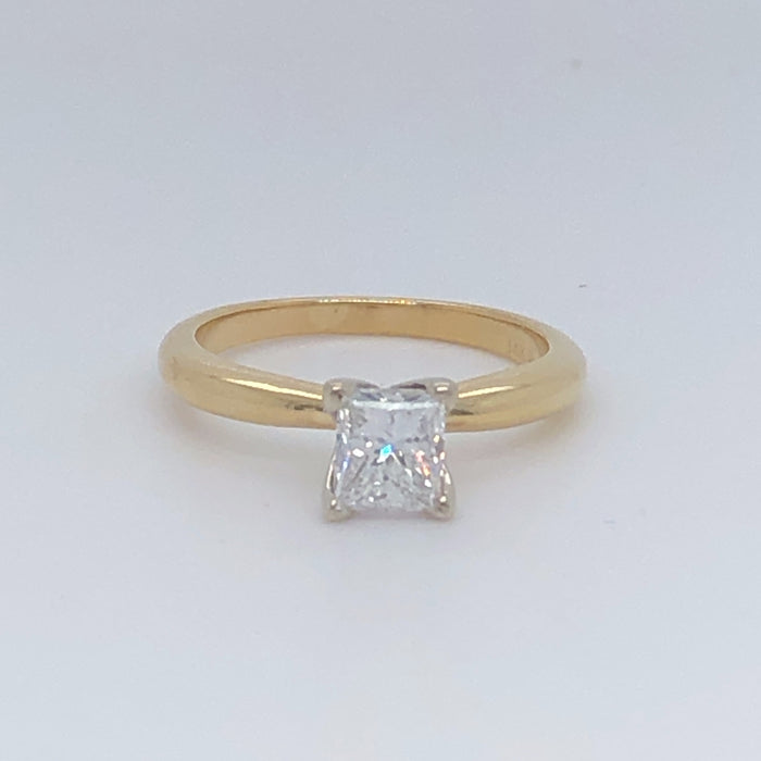 .65 carat princess cut diamond solitaire ring.