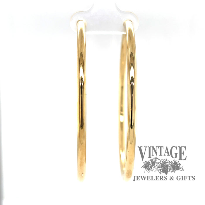 Endless extra large 60 mm 14k gold hoops
