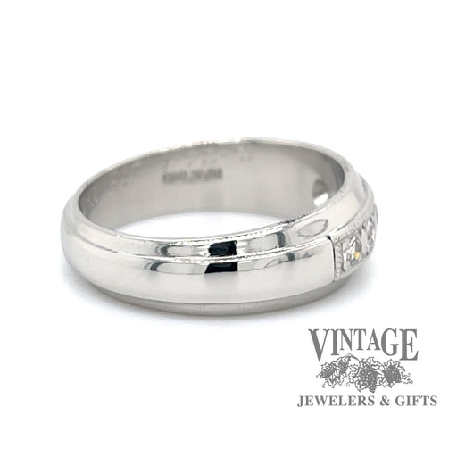 Vintage Platinum diamond ring side