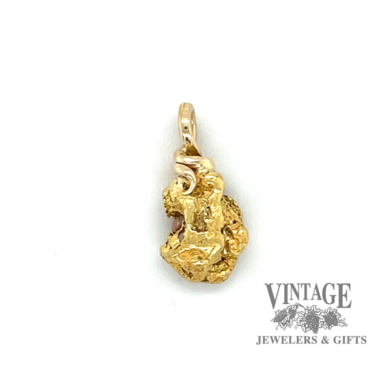 Natural gold nugget pendant