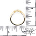 14 karat yellow gold fitted diamond wedding band, measurement