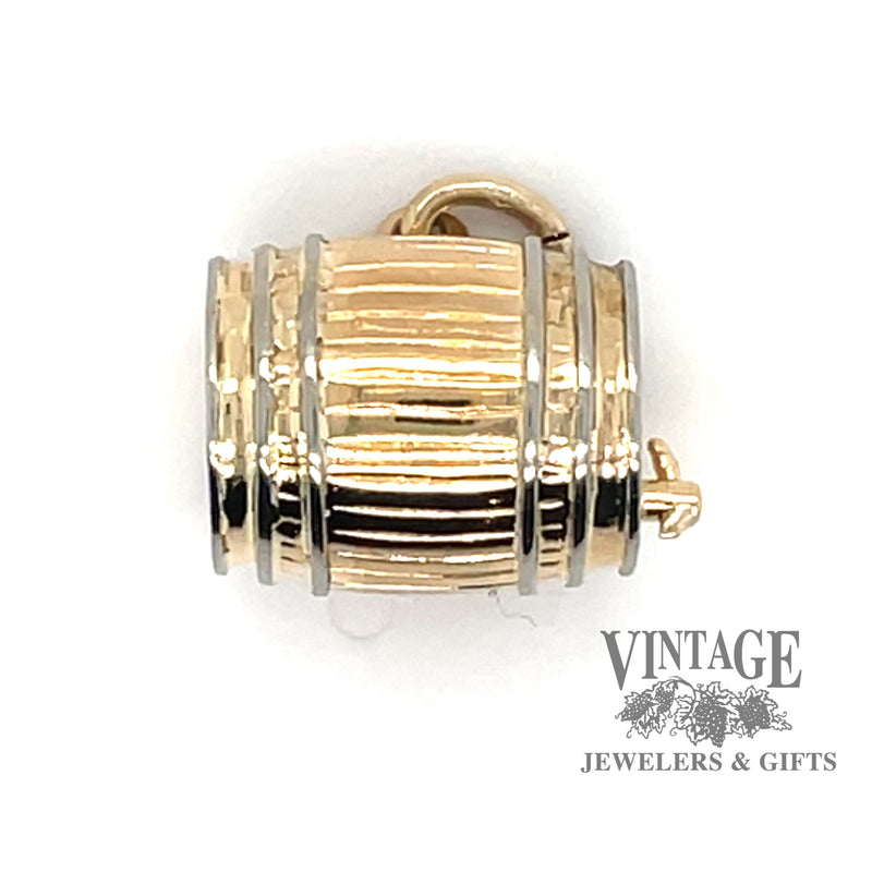 14 karat yellow gold Beer Barrel charm