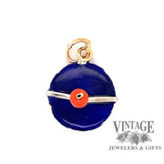 18 karat yellow gold enameled Tam o'shanter hat charm