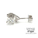 14 karat white gold 1.02 carat total weight natural diamond  martini style stud earrings