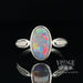 Black opal and diamond 14kw gold ring