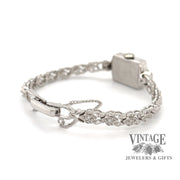 Girard Perregaux 14k white gold and diamond ladies bracelet wristwatch, rear view