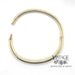Classic 14ky gold polished hinged bangle bracelet, open