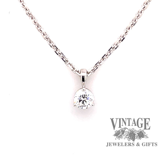 .25 carat white gold diamond solitaire pendant