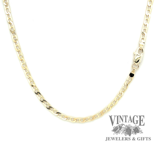 24” 3mm 14ky gold anchor chain