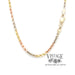 20” 14k tri color gold 2mm rope chain