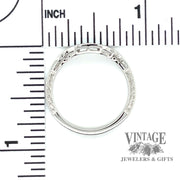 Diamond 14kw gold hand engraved ring band scale