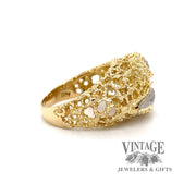 Organic bypass 18ky gold ring side