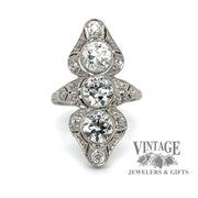 Vintage Edwardian platinum OEC diamond ring