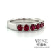 Pave red ruby 14kw gold ring angle