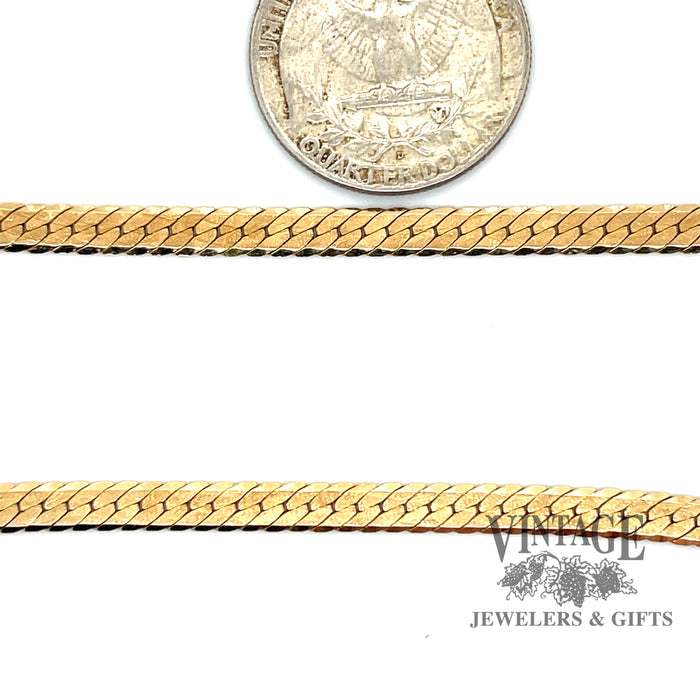 16” 5mm herringbone 14ky gold chain