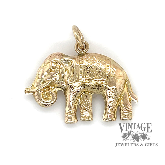 Elephant 14 karat yellow gold charm
