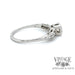 14 karat white gold vintage estate diamond engagement ring, back view