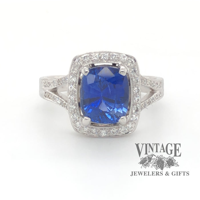 18 carat sapphire and diamond ring Outlet