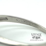 Antique imperial Jadeite and diamond Herbert Rosenthal platinum ring hallmark