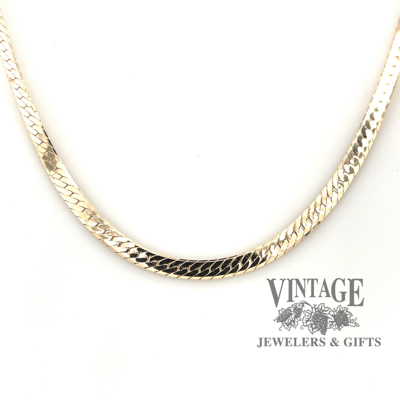 14 karat yellow gold 16” Herringbone  chain