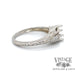 Vintage inspired 14kw diamond ring for 1 carat center stone side