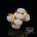 Opal cluster 18ky gold ring top
