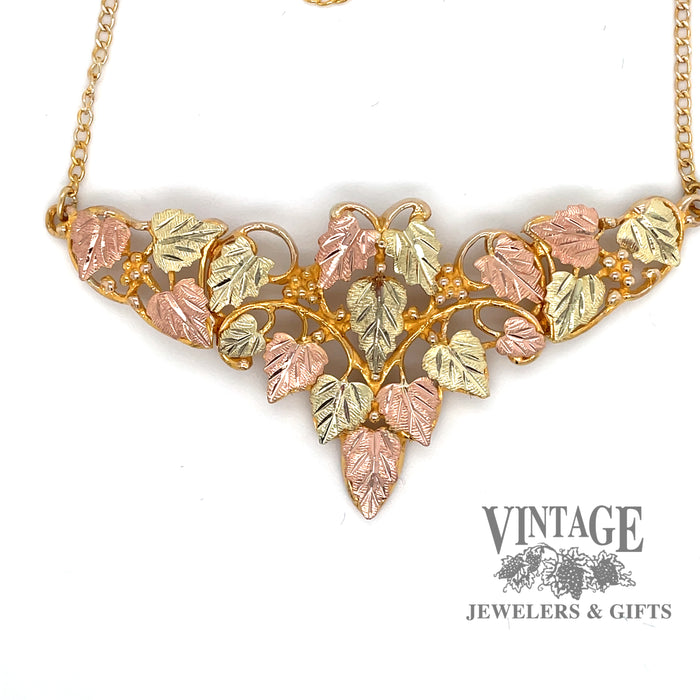 Black Hills Gold necklace 10k and 12k multi-color gold