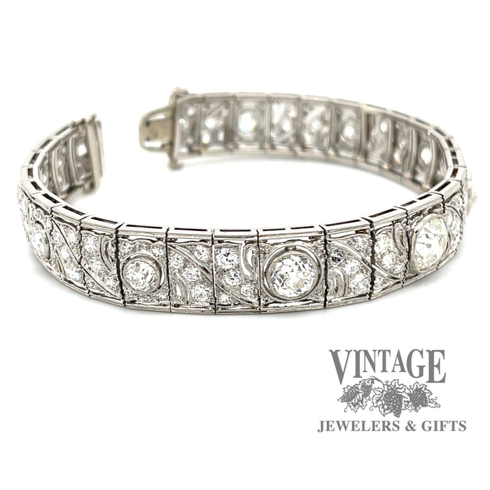 Vintage Art Deco Era Lapis & Diamond Platinum Bracelet – ASSAY
