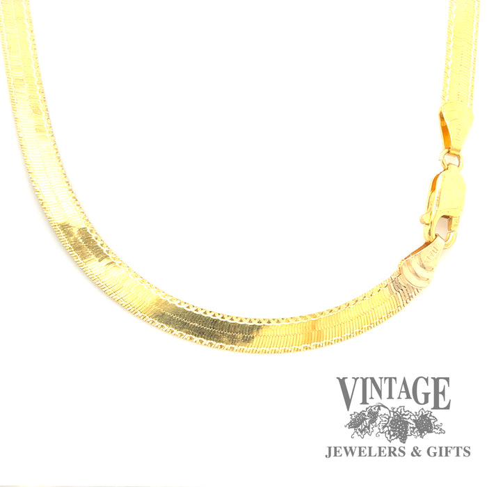 17” herringbone 5.4 mm 14ky gold chain