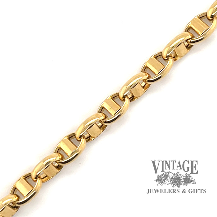 Real 10kt Yellow Gold Mariner Link Bracelet Unisex 8'' 24mm – G Bar