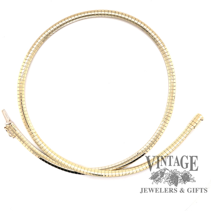 14 Karats Yellow Gold Omega Chain Necklace For Sale at 1stDibs | white gold omega  necklace, omega chain id, omega chain gold