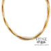 14 karat yellow gold 16.5" Braided omega chain necklace