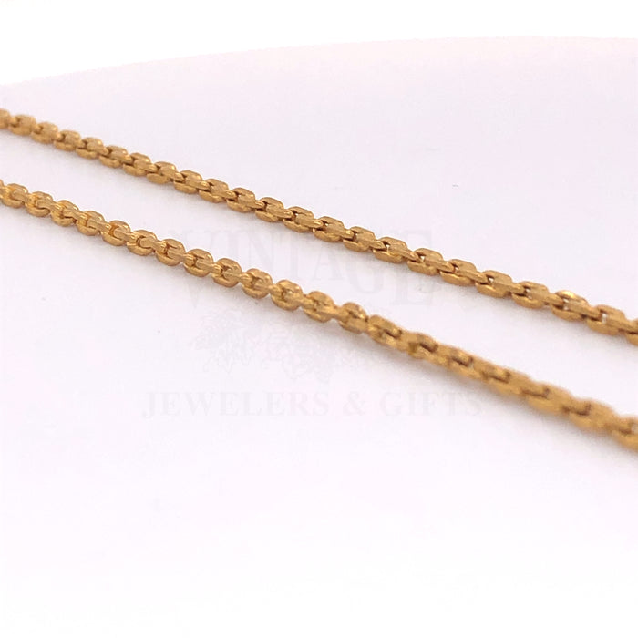 24 karat gold cable chain 