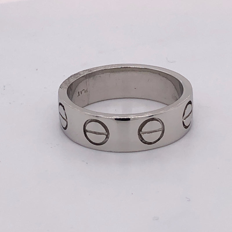 Platinum estate man's  wedding band. 