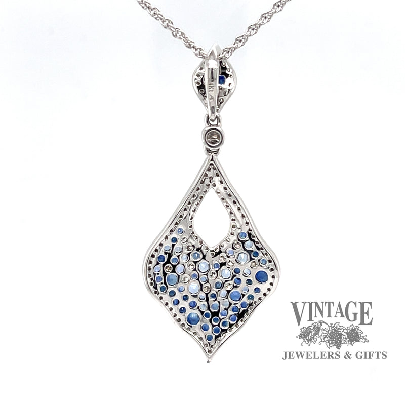 Allison Kaufman pave sapphire and diamond 14kw pendant