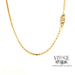 1.3 mm 14ky gold 30" cable chain
