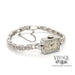 Girard Perregaux 14k white gold and diamond ladies bracelet wristwatch, angled view
