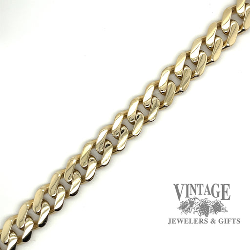 8.5” hollow 9.3 mm 10ky gold cuban link bracelet