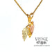 Black Hills Gold Grape pendant in 10 and 12 karat multi gold angle