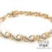 Twisted diamond 14ky gold bracelet close up