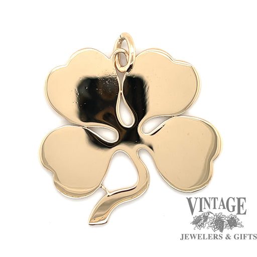 Four leaf clover 14ky gold pendant