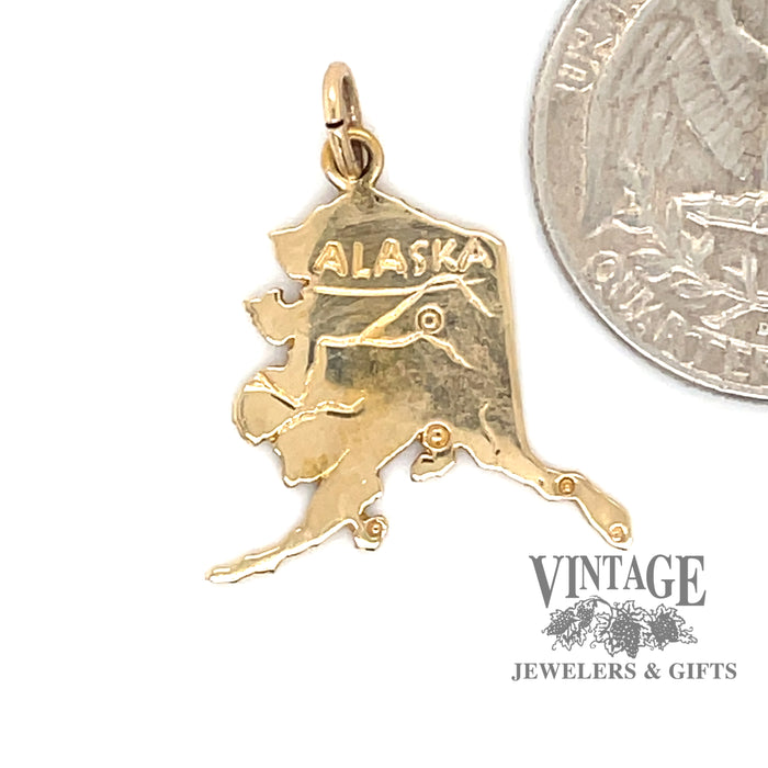 Alaska charm in 10ky gold