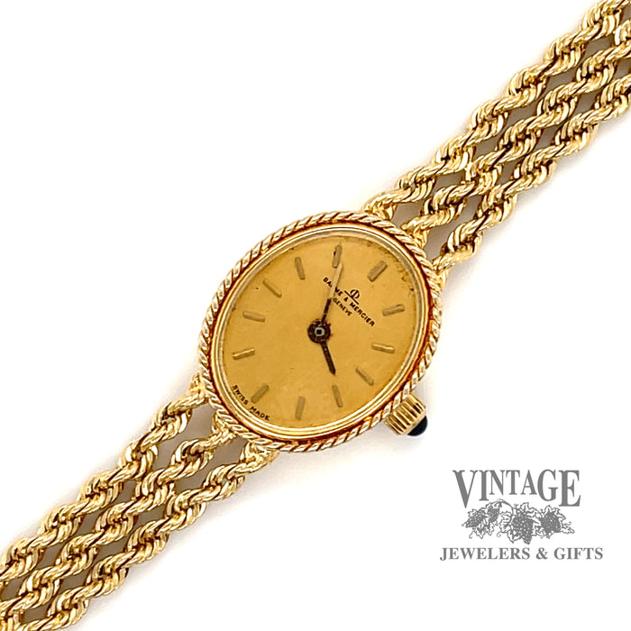 Hamilton Manual Wind 14K Yellow Gold Case Silver Diamond Dial Vintage Watch  | OC Watch Company Watch Store