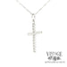 Diamond 14kw gold cross necklace angle