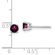 4 mm Rhodalite Garnet 14kw stud earrings