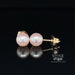 6mm Akoya pearl 14ky gold stud earrings