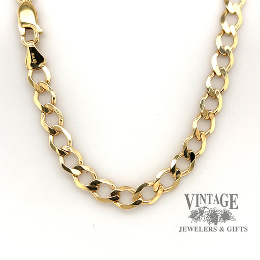 20” 18k yellow gold 5.3 mm curb chain
