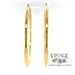 Extra large 14k gold hoop earrings, front view