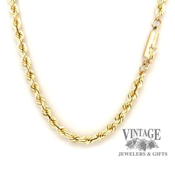 14 karat yellow gold  30” "AS IS" 3m solid rope chain